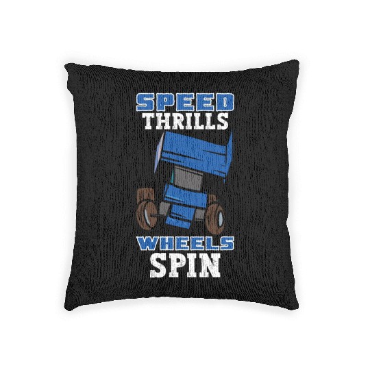 Sprint Car Mom Dirt Track Racing Racing Race Day Woven Pillows
