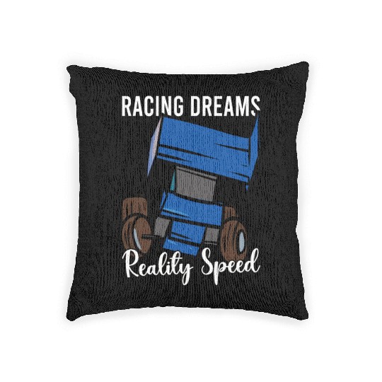 Sprint Car Mom Dirt Track Racing Racing Race Day Woven Pillows