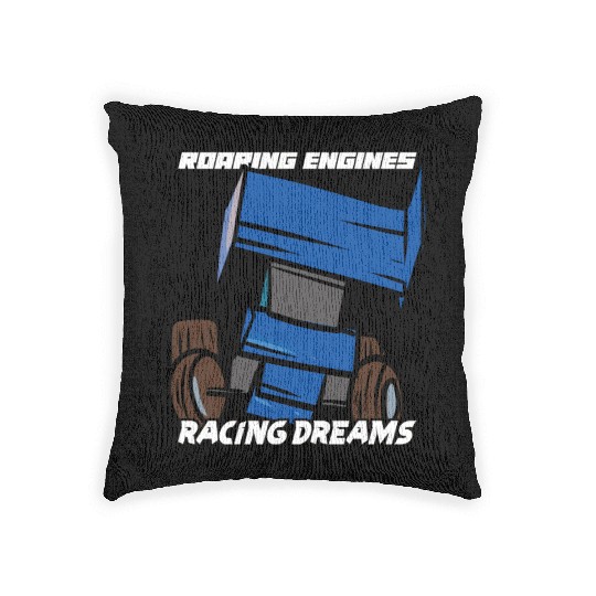 Sprint Car Mom Dirt Track Racing Racing Race Day Woven Pillows