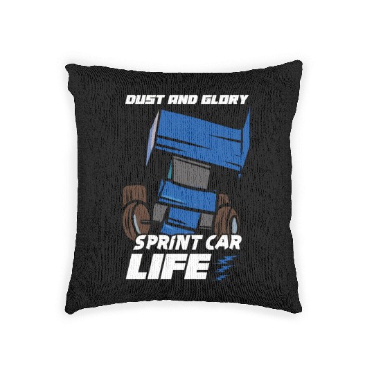 Sprint Car Mom Dirt Track Racing Racing Race Day Woven Pillows