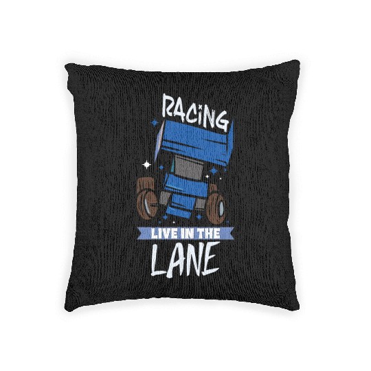 Sprint Car Mom Dirt Track Racing Racing Race Day Woven Pillows