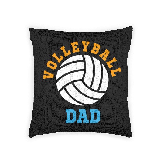 Vintage Volleyball Dad Woven Pillows
