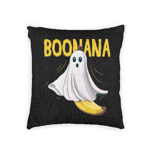 Boonana Ghost Banana Halloween Costume Cute Woven Pillows