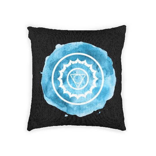 Clear Expressions: Throat Chakra Artistry Woven Pillows