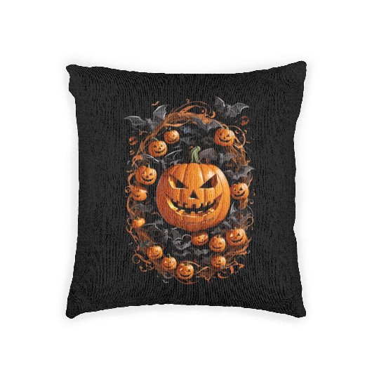 Jack-o'-Lantern Woven Pillows