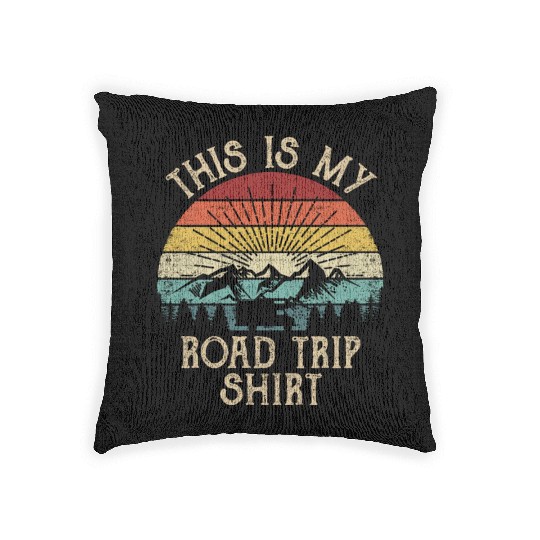 This Is My Road Trip Woven Pillows RV Vacation Travel