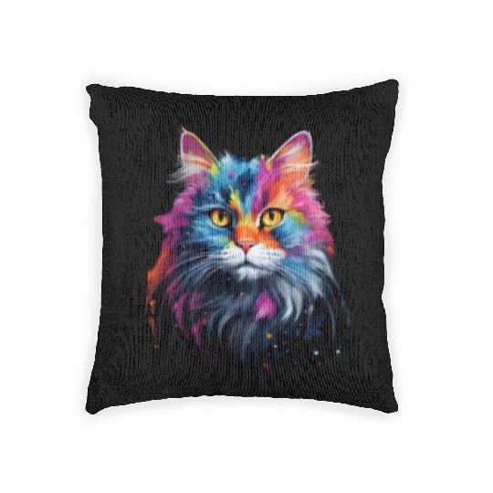 Persian Cat Animal Lover Gift Woven Pillows