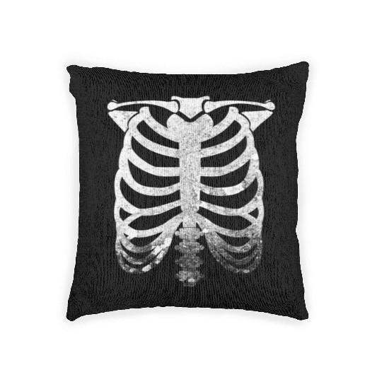 Halloween Skeleton Rib Cage Woven Pillows