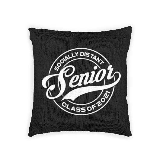 Graduating 2021 Senior Class Back To School Social Woven Pillows