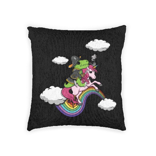 Dinosaur Pirate Unicorn Lazy Creepy Halloween Woven Pillows