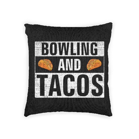 Bowling And Tacos Sports Woven Pillows