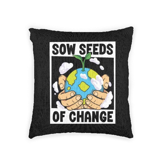 Climate Change Environmental Earth Day Planet Woven Pillows