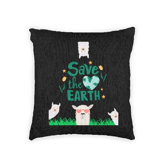 Save our Planet Earth, Save our beautiful animals Woven Pillows