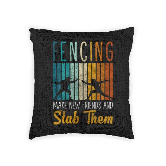 Fencing Training Winner Tradition Woven Pillows