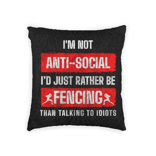 Fencer Sport Sport Fencing Hobby Woven Pillows