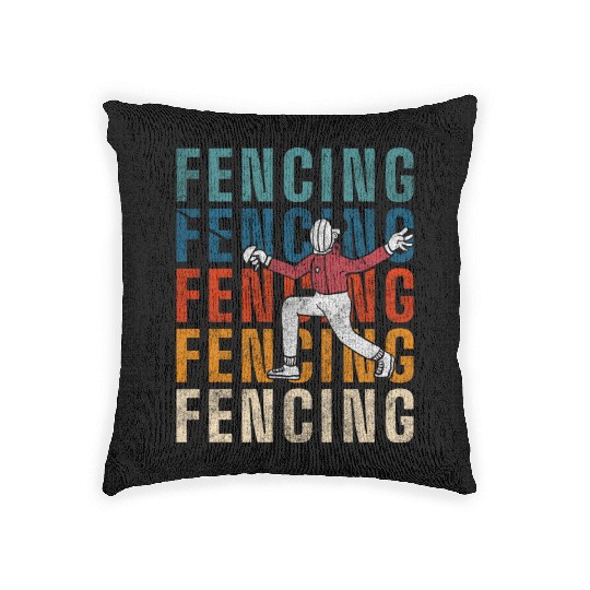 Fencing Duel En Garde Woven Pillows
