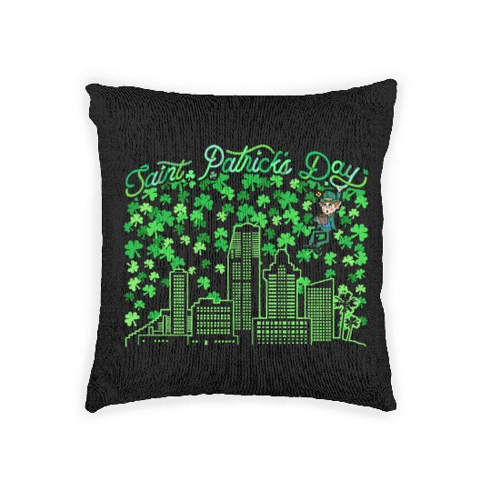 Saint Patrick's Day Miami Florida Woven Pillows