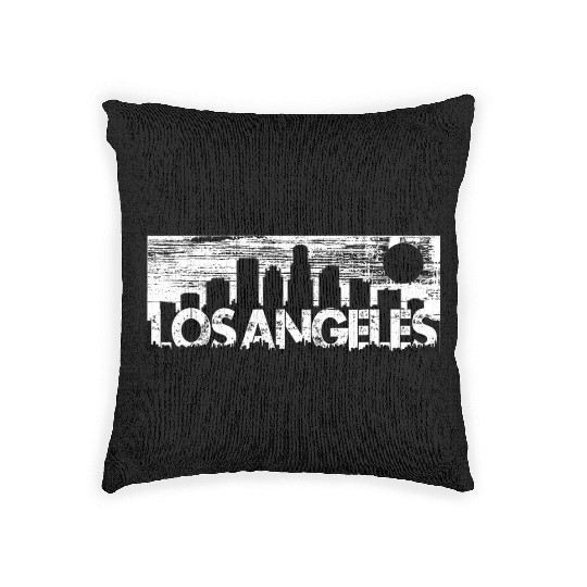 Los Angeles Cityscape Street Wear Woven Pillows