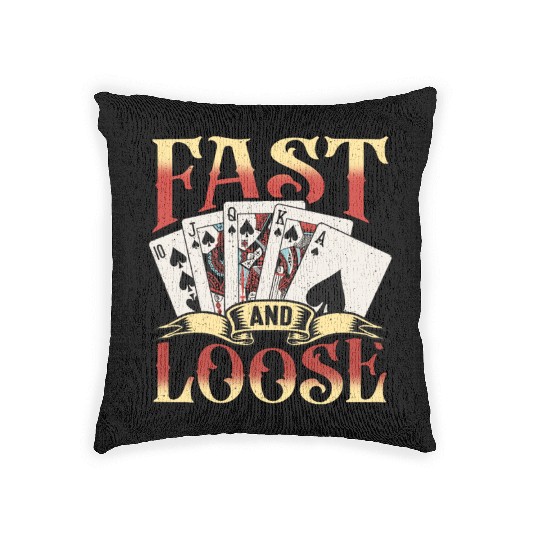 Classic Blackjack Fast And Loose Casino Card Game Woven Pillows