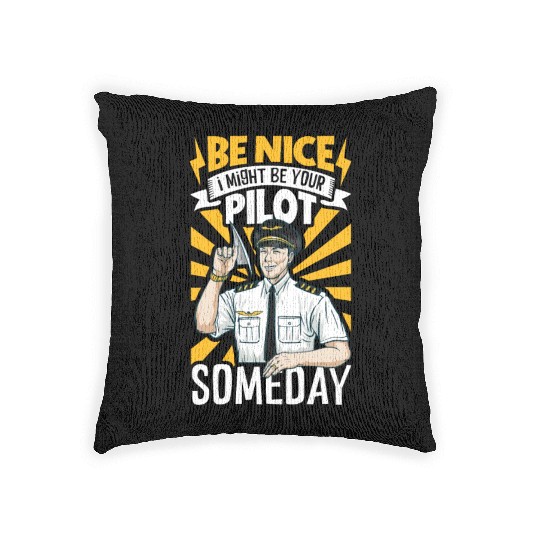 Pilot Aviation Airplane Airline Future Pilots Woven Pillows
