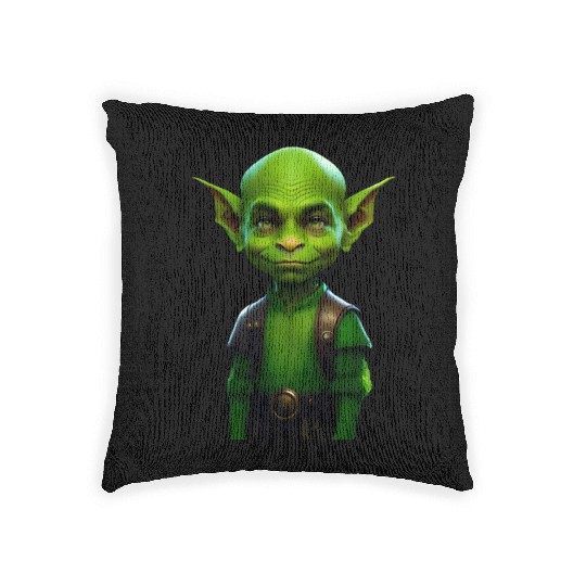 Green Goblin Rascal Embrace the Mischief Woven Pillows