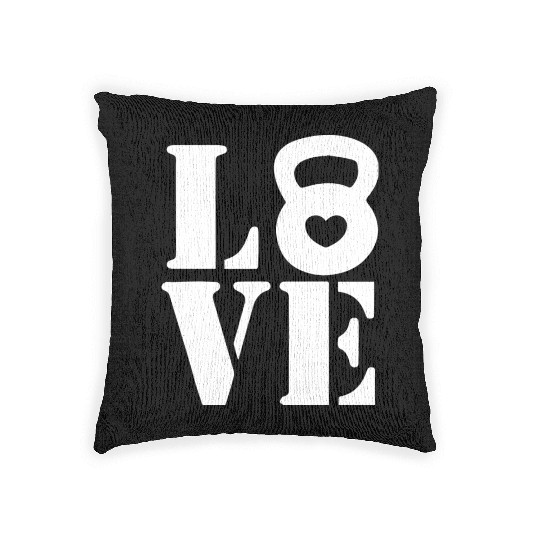 Love Workout Fitness Gym Woven Pillows