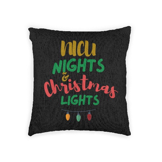 NICU Christmas | NICU nights & Christmas Lights Woven Pillows