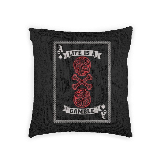 Classic Blackjack Life Is A Gamble Loves Gambling Woven Pillows