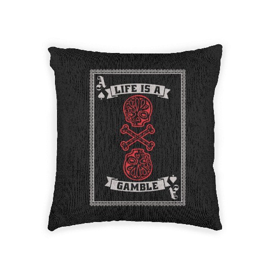 Classic Blackjack Life Is A Gamble Loves Gambling Woven Pillows