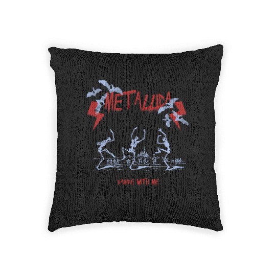 Live your life with metal songs Woven Pillows