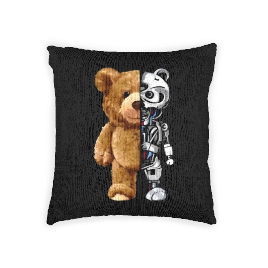 Teddy bear X Robot Woven Pillows