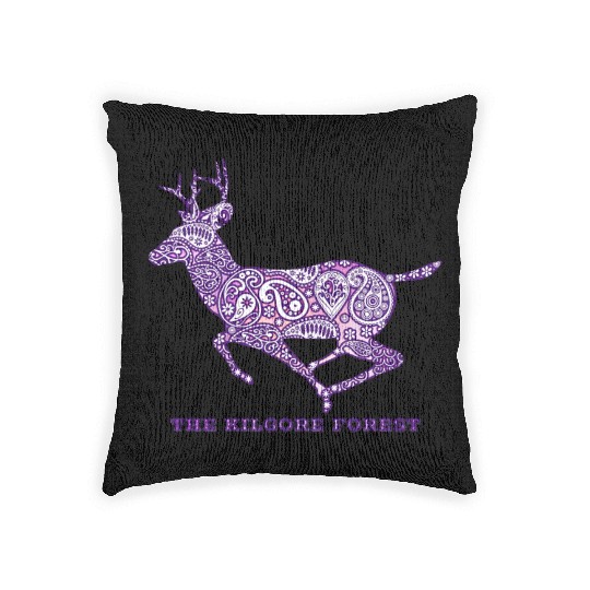 Deer - Violet Woven Pillows