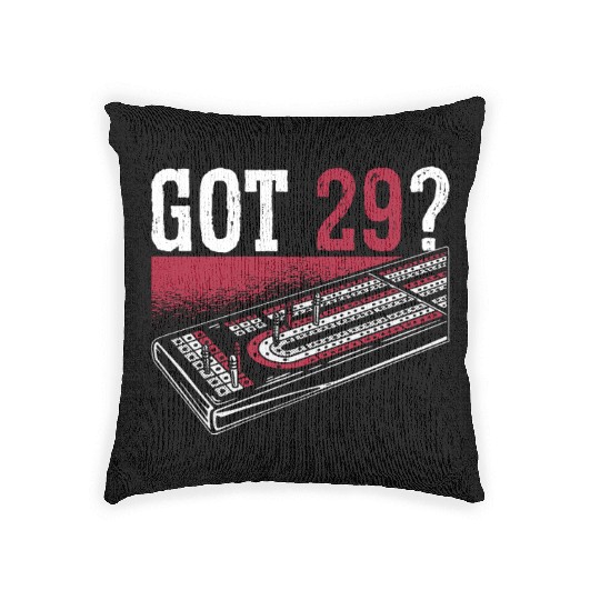 Cribbage Got 29 Crib Loves Board Game Tournament Woven Pillows