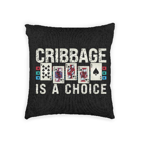 Cribbage Is A Choice Board Game Playing Cards Woven Pillows