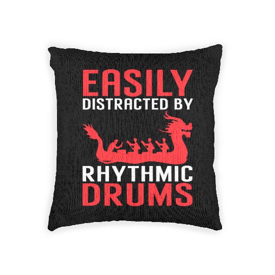 Funny Dragon Boat Racing Paddle Woven Pillows