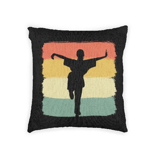 Kung Fu Fighting Martial Artist Woven Pillows