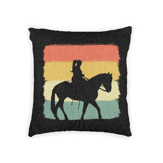 Equestrian Horse Rider Woven Pillows