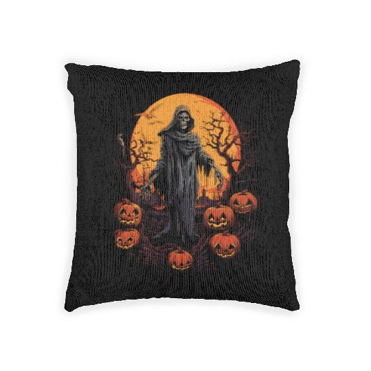 Zombie Nation Halloween Gift for Fearless Souls Woven Pillows