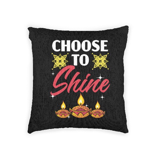 Happy Diwali Diwali Festival Indian Hindu Hinduism Woven Pillows