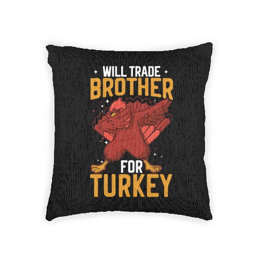 Happy Thanksgiving Holiday Dinner Turkey Blessed Woven Pillows