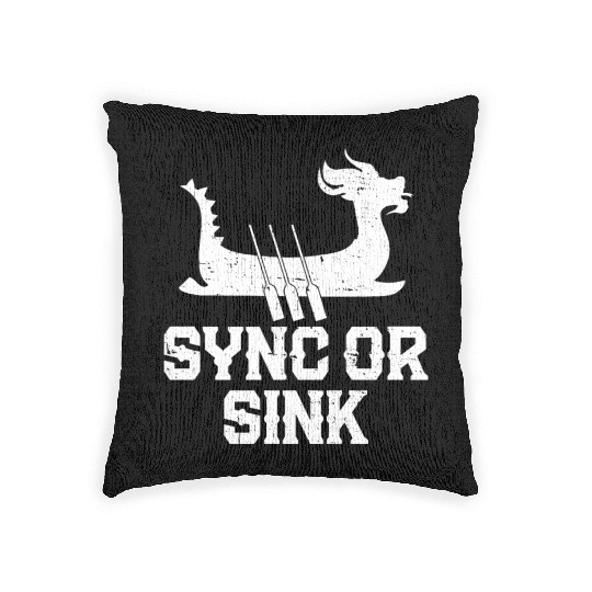Funny Dragon Boat Racing Paddle Woven Pillows