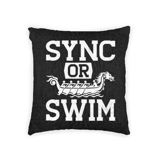 Funny Dragon Boat Racing Paddle Woven Pillows