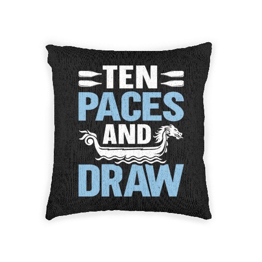 Funny Dragon Boat Racing Paddle Woven Pillows