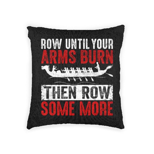 Funny Dragon Boat Racing Paddle Woven Pillows