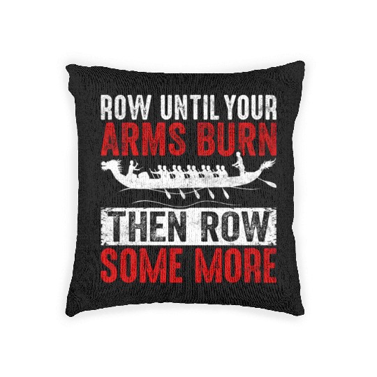 Funny Dragon Boat Racing Paddle Woven Pillows