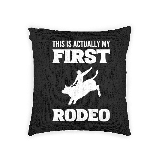 My First Rodeo Horse Wrangler Gift Woven Pillows