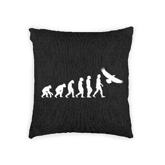 Eagle white evolution animals raptor bird Woven Pillows