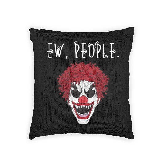 Ew People Scary Clown Woven Pillows