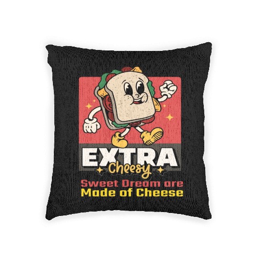 Sweet dreams are made of cheese Woven Pillows