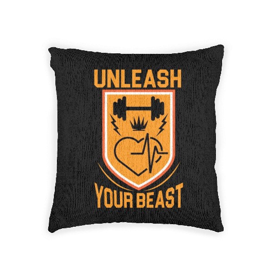 UNLEASH YOUR BEAST Woven Pillows